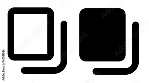 Copy paste rounded solid and line icons