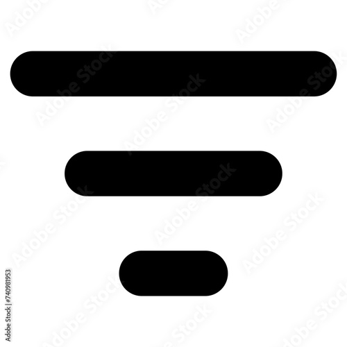 Funnel filter rounded thick line icon