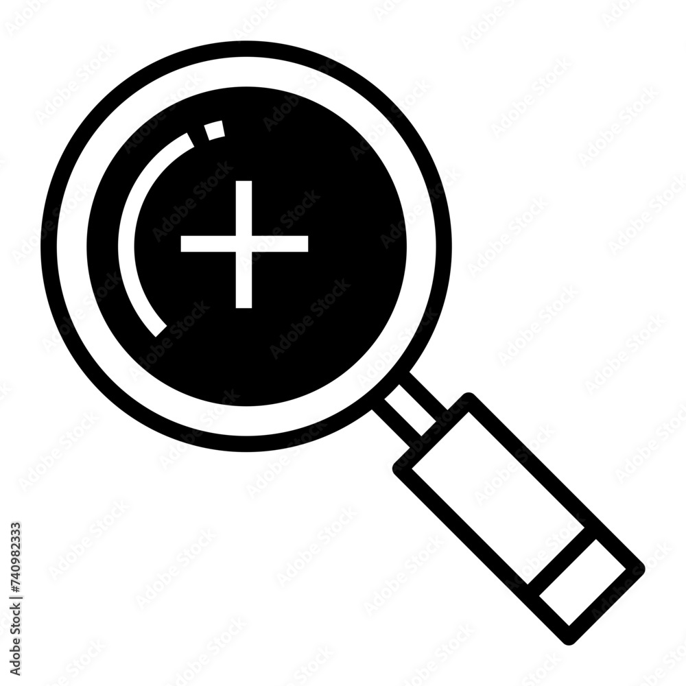 Obraz premium zoom in glyph and line vector illustration