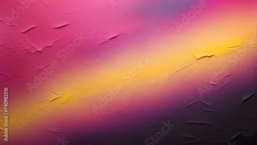 pink  purple  magenta  yellow grainy noisy gradient color on black background. generative AI