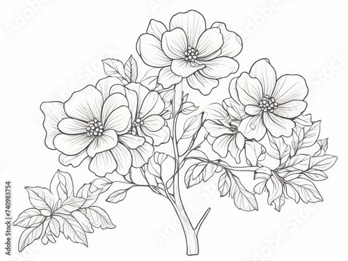 hand drawn flowers