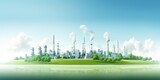 Green industry concept chemical plant Generative AI