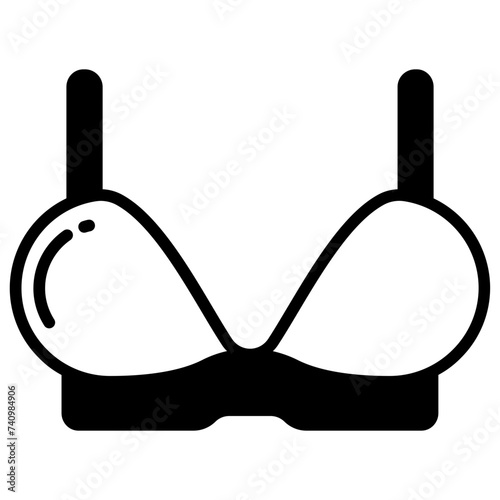 Bra glyph and line vector illustration
