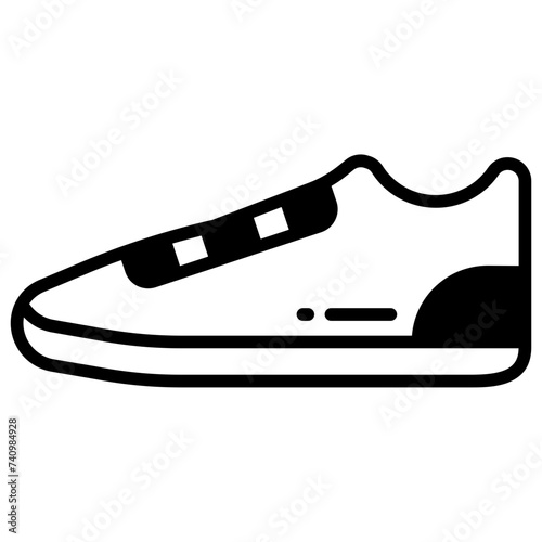 Wallpaper Mural Sneaker shoe glyph and line vector illustration Torontodigital.ca
