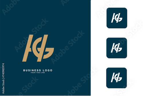 HG, GH, H, G, Abstract Letters Logo Monogram