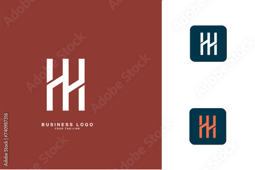 H, HH, Abstract Letters Logo Monogram