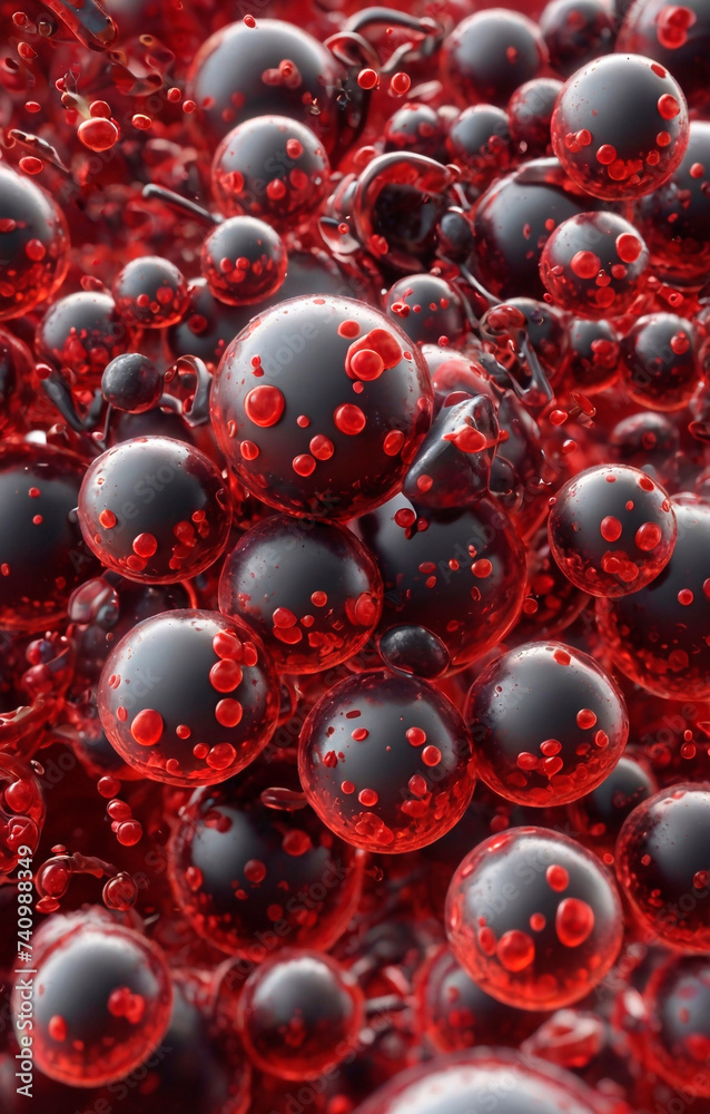 Fototapeta premium photo 3d render of a medical background with blood