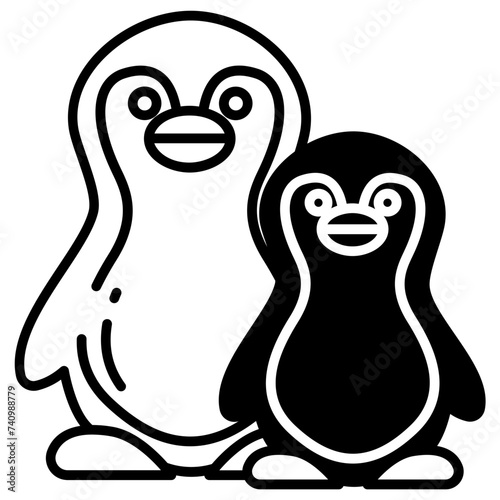 Mammals glyph and line vector illustration