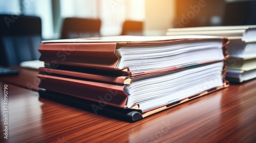 Close-up of human hands holding a stack of folders with business documents  highlighting the importance of efficient document management in a professional setting