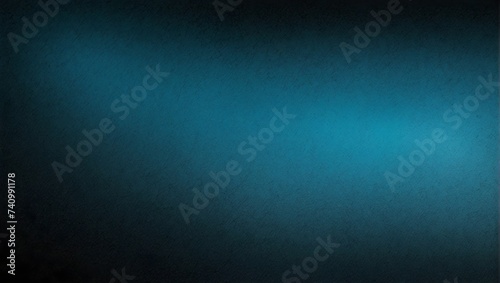 Teal  cyan  aquamarine  and sky blue grainy noisy gradient color on a black background. generative AI