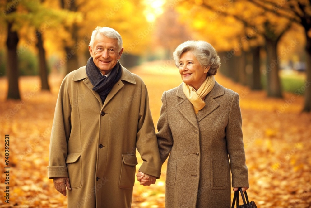 A Closeup Portrait of an Old Couple Holding Hands