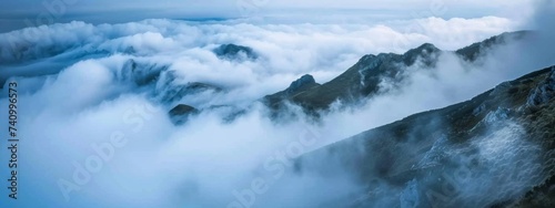 Sea of fog on mountain © Simone