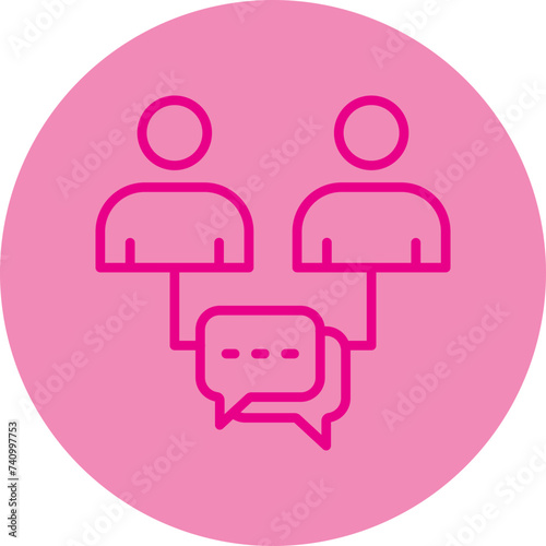 Engage  Pink Line Circle Icon