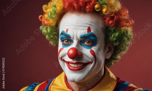 April Fools Festivity: Funny Clown Wears a Smile, Ready to Spread Hilarity and Joy
