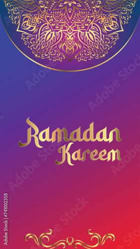 Ramadan Kareem Luxury Ornamental Background.