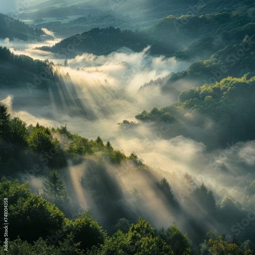 Foggy morning in the mountain