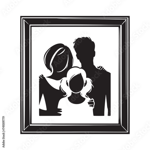 Family Memories: Silhouetted Frame of Love, Laughter, and Togetherness Captured in Time's Enduring Embrace.