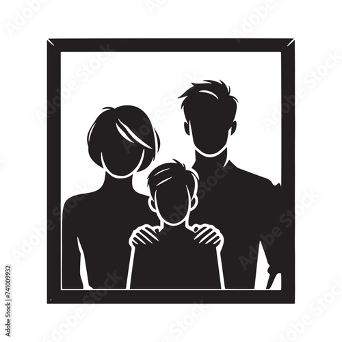 Family Memories: Silhouetted Frame of Love, Laughter, and Togetherness Captured in Time's Enduring Embrace.