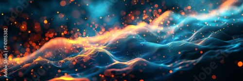 Abstract Energy Flow - Vivid and dynamic abstract background, representing energy flow and connectivity. Suitable for concepts related to energy, power, and dynamic movement.