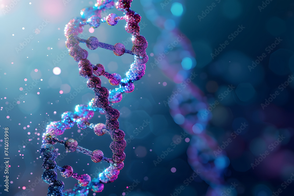 Faszinierende DNA: Makroaufnahme eines DNA-Strangs