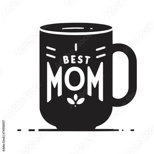 Mom's Morning Bliss: Silhouetted Mother's Day Mug, Filled with Love, Warmth, and Memories of Shared Moments and Affectionate Bonding.