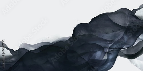 Abstract watercolor paint background dark Black gradient color with fluid curve lines texture
