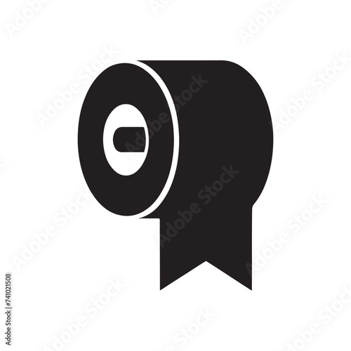 Toilet Paper Roll silhouette, Symbolizing Practicality, Comfort, and the Everyday Necessities of Modern Living and Hygiene.