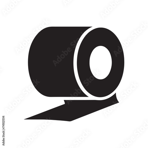 Toilet Paper Roll silhouette, Symbolizing Practicality, Comfort, and the Everyday Necessities of Modern Living and Hygiene.