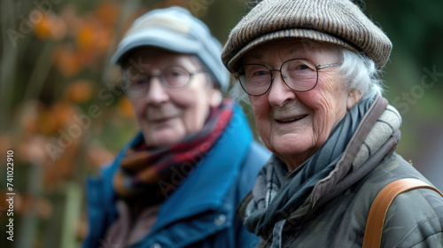 Capturing the Friendship of Two Seniors in Autumn