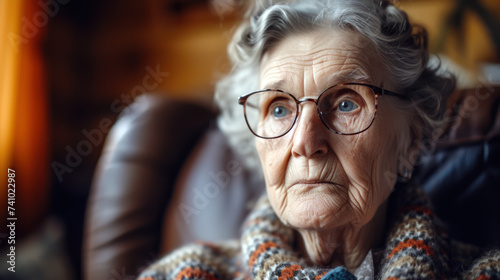 An Intimate Photo of an Elderly Woman at Home