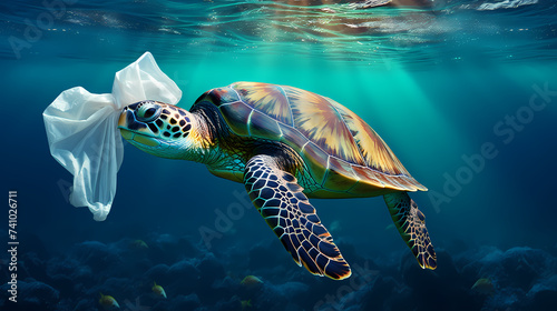 Oceans polluted by plastic waste