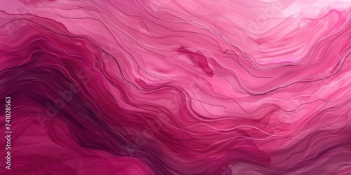 Abstract watercolor paint background dark Magenta gradient color with fluid curve lines texture