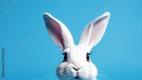 Easter bunny on a plain background