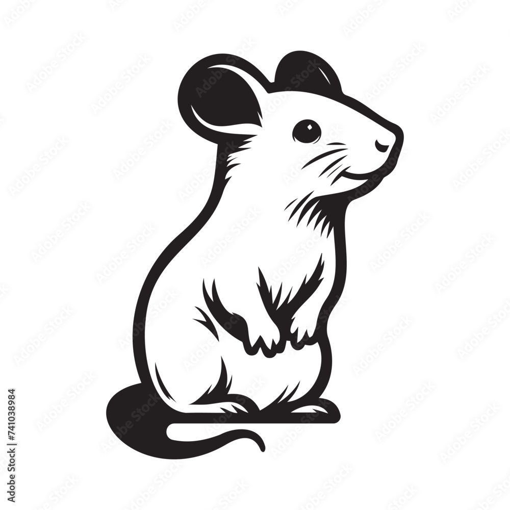 Rat sketch drawn by hand. Black and white vector illustration, Sticker rat white outline. flat vector illustration
Rat sketch drawn by hand. Black and white vector illustration, Sticker rat white outline. flat vector illustration