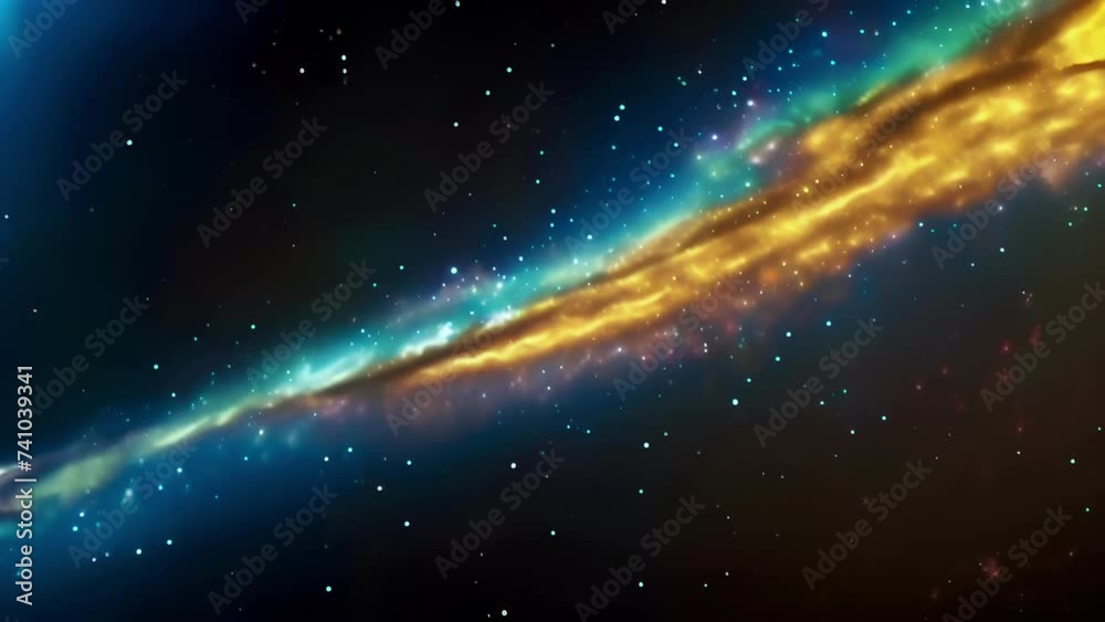 A bright galaxy glowing with warm gold and orange hues, surrounded by thousands of stars against the backdrop of cosmic blackness, a realistic view from a telescope into space A bright galaxy glowing with warm gold and orange hues, surrounded by thousands of stars against the backdrop of cosmic blackness, a realistic view from a telescope into space