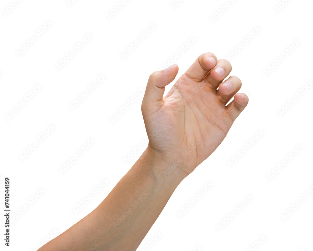 Man hand holding isolated on white background with clipping path. Man hand holding isolated on white background with clipping path.