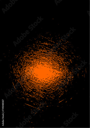 Abstrakte Vektor Darstellung - Sonne Reflexion - Orange - Hintergrund