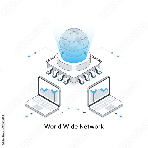 Wallpaper Mural World Wide Network isometric stock illustration. EPS File stock illustration Torontodigital.ca