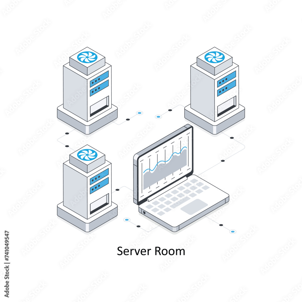 Server Room isometric stock illustration. EPS File stock illustration Server Room isometric stock illustration. EPS File stock illustration