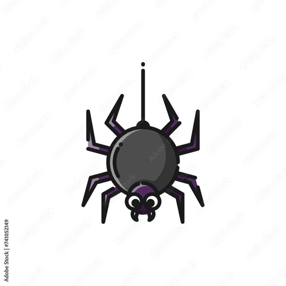 Spider Lineal Icon - Halloween Elements Icon Vector Illustration. Spider Lineal Icon - Halloween Elements Icon Vector Illustration.