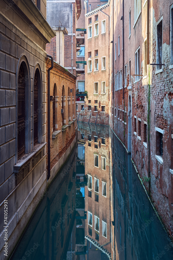 Morning view of a canal in Venice, Italy	