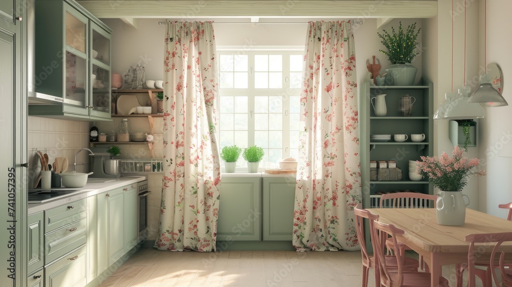 An inviting kitchen space blends classic cottage charm with modern ...