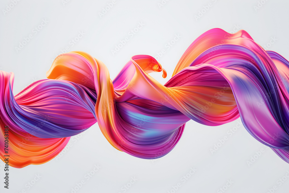 Colorful swirl waves abstract background. Beautiful gradient smooth texture.
