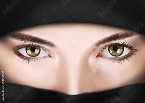 Realistic face, realistic drawing of a human face, handmade drawing.