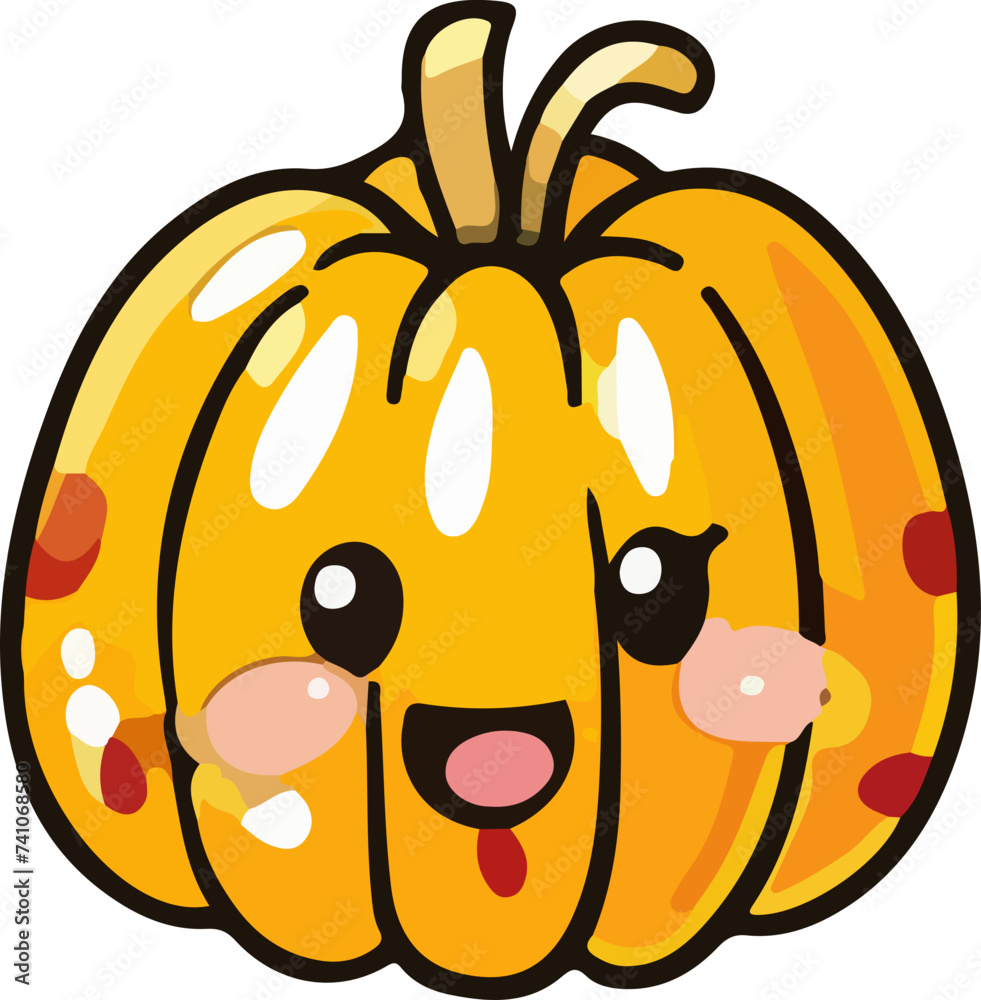 Fototapeta premium An adorable, anthropomorphic fruit with a radiant smile and blushing cheeks, bringing a playful and refreshing energy.