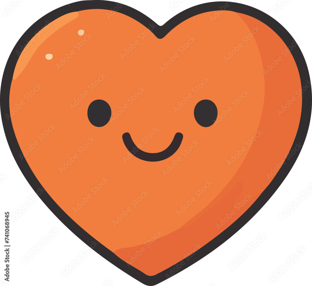 Fototapeta premium A cheerful character with a friendly smile, acting as a delightful mascot with happiness themes.