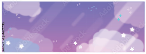 Background with stars and clouds. Abstract sky background, pattern.