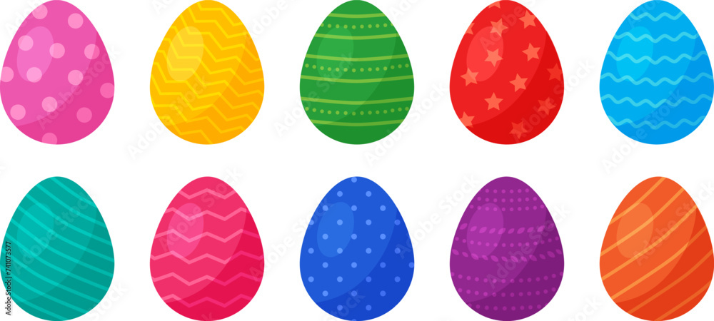 Easter egg, cartoon spring vector icon, Easter eggs hunt, cute color decoration with drawing ornament. Bright april collection isolated on white background. Holiday illustration Easter egg, cartoon spring vector icon, Easter eggs hunt, cute color decoration with drawing ornament. Bright april collection isolated on white background. Holiday illustration