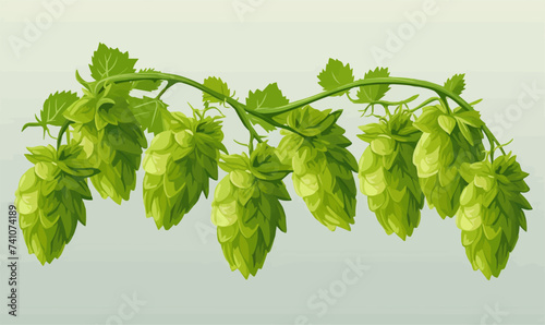 Hops vector flat minimalistic asset isolated vector style illustration