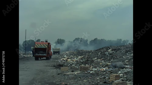 A Landfill Site in Buenos Aires Province, Argentina. Circa November 1969. Upscaled, Denoised and Restored Video. 4K Resolution. photo
